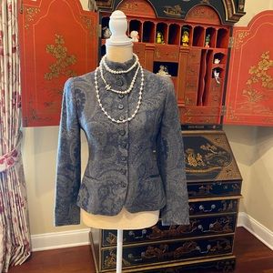 Beautiful Ralph Lauren paisley wool button down jacket